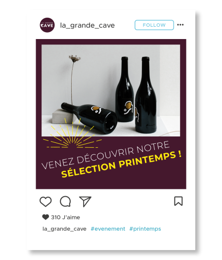 Exemple d'un poste sur les réseaux sociaux.